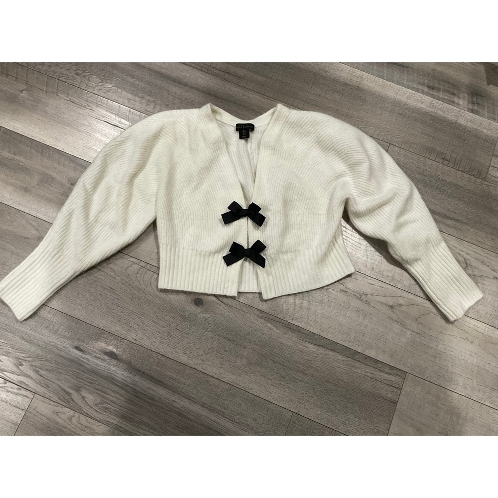 House of Harlow 1960‎ crop sweater with pin bows size small